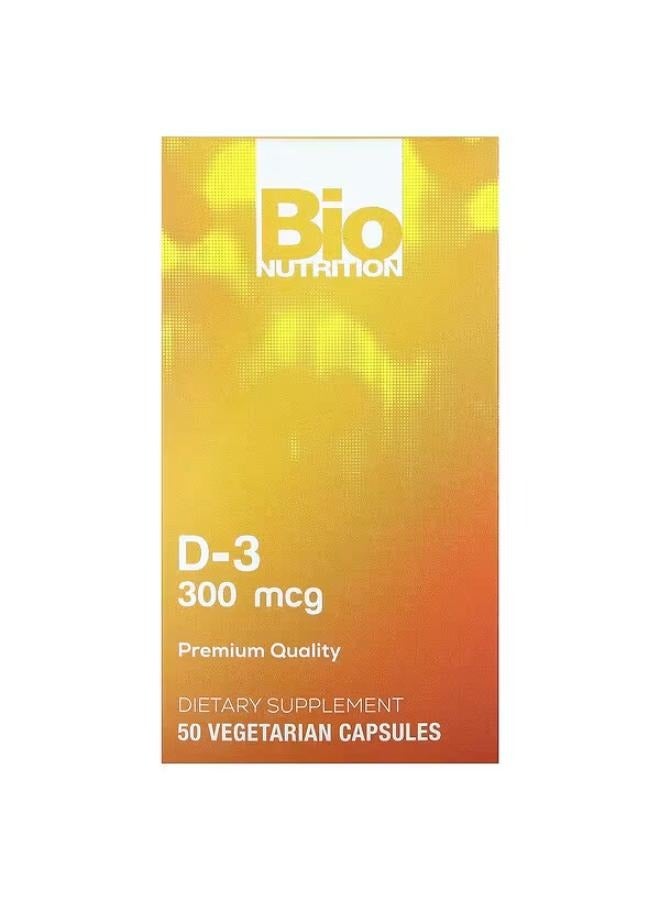 D-3 , 300 mcg , 50 Vegetarian Capsules
