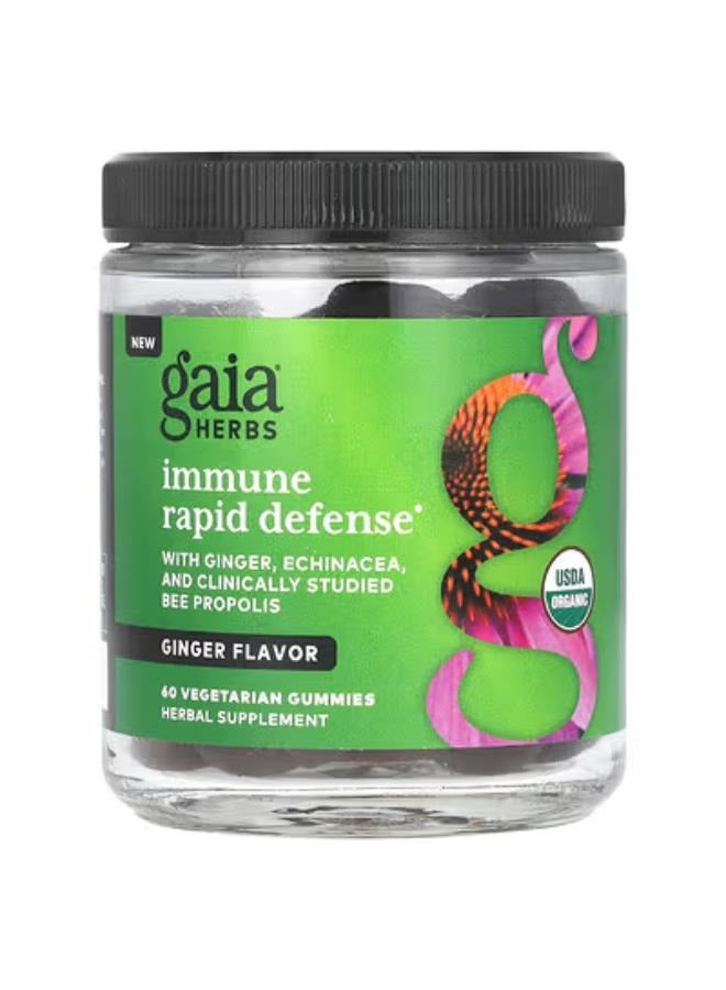 Immune Rapid Defense, Ginger, 60 Vegetarian Gummies