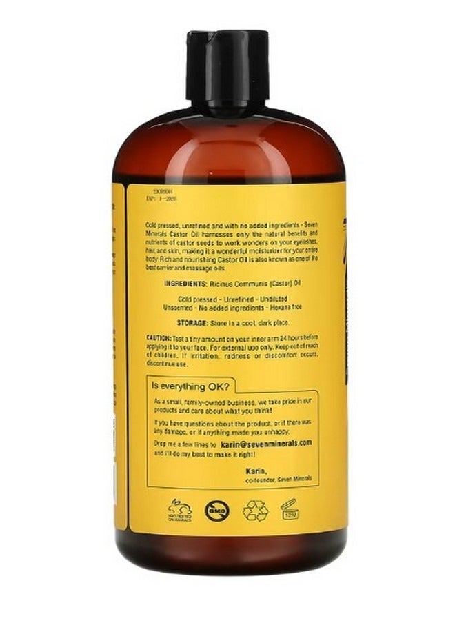 Pure Castor Oil Cold Pressed and Unrefined Unscented 32 fl oz 950 ml