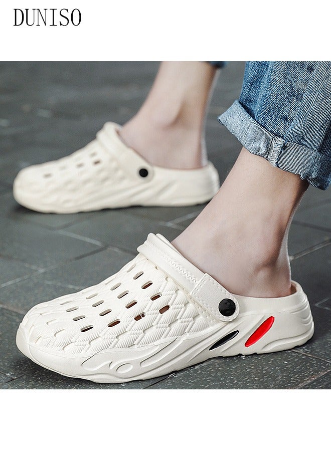 Unisex Adult Clog Sandals Summer Sandals Lightweight Slide Sandal with Non-slip Soles Thick Sole Beach Slipper Breathable Slip-on Sandal House Flat Slipper for Pool Beach Yard Kitchen Shower