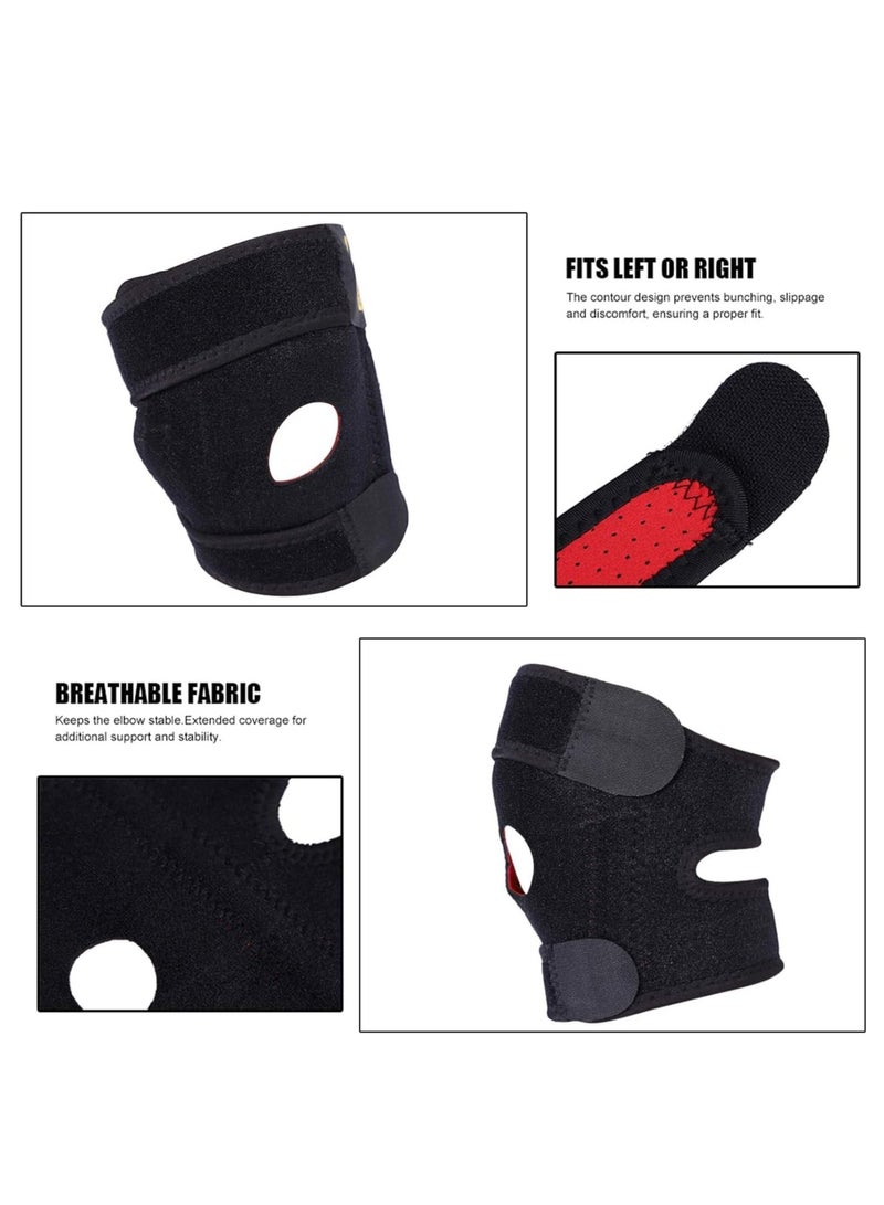 Elbow Brace, Elbow Support Sleeve Brace, Adjustable Neoprene Tennis Elbow Brace Wrap Arm Support Strap Band Tendonitis Elbow Brace for Men and Women