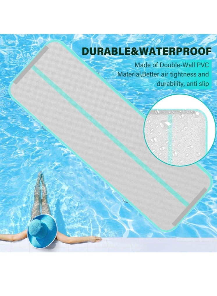 Inflatable Air Tumbling Mat, Gymnastics Tumble Track, 10 CM Thickness Air Mats for Home Use Training Cheerleading Water Yoga with Inflatable Pumps