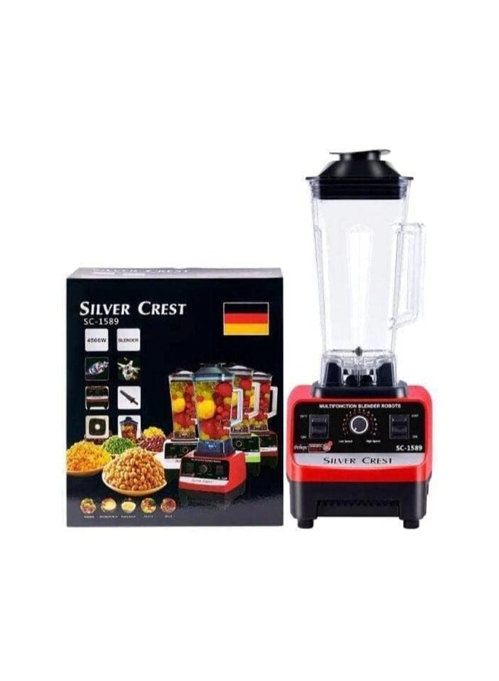 Silver Crest 5500w Heavy Duty Commercial Grade Blender With 2 Jars Sc-1589 Multicolour