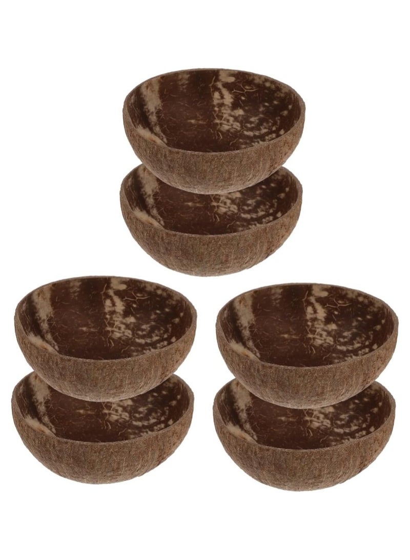 6 pcs natural coconut shell bowl candy bowl tiki cups hawaii bowl multi-purpose coconuts bowl pineapple cups dessert bowl candy containers coconut cups small coconut food snack