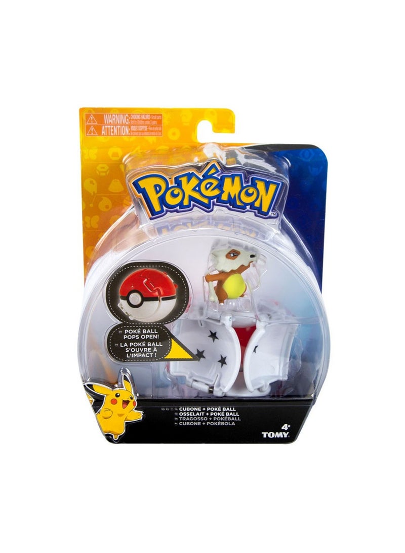 Pokemon Throw n Pop Pokeball Cubone Poke Ball Figure Set