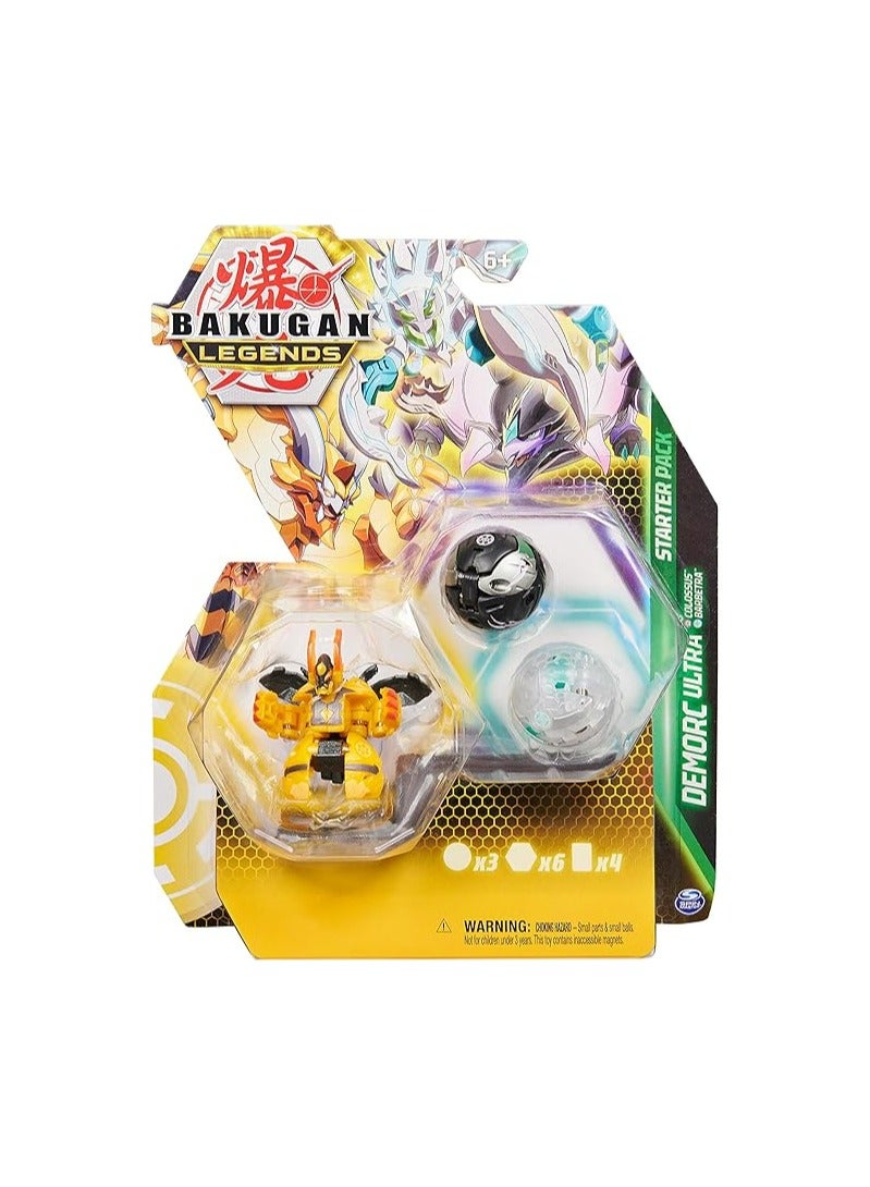 Bakugan Legends Starter Pack 3-Pack, Sairus Ultra with Auxillataur and Cycloid, Collectible Action Figures