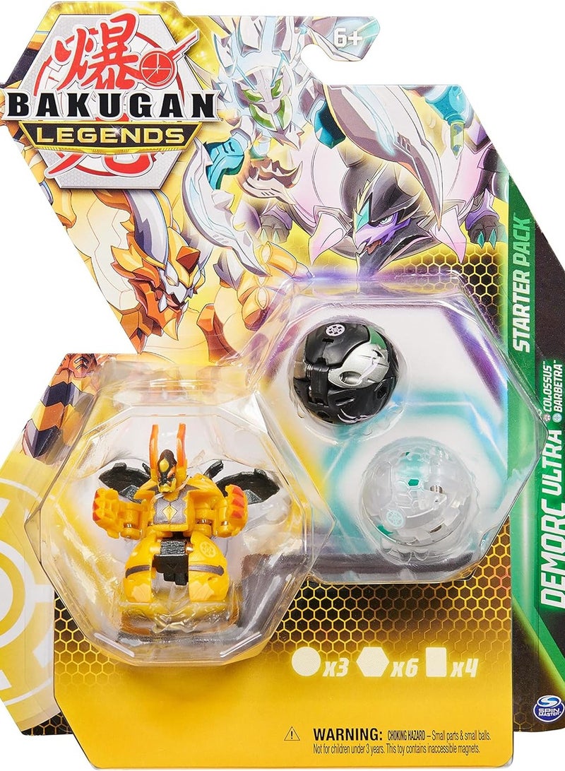 Bakugan Legends Starter Pack 3-Pack, Sairus Ultra with Auxillataur and Cycloid, Collectible Action Figures, Ages 6 and Up