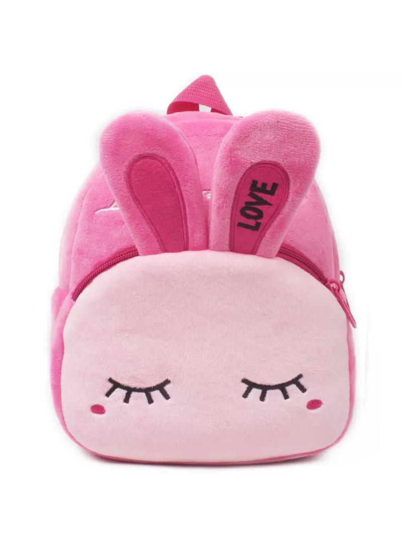 Kids Rabbit Embroidered Backpack Cartoon Plush Kindergarten Backpack