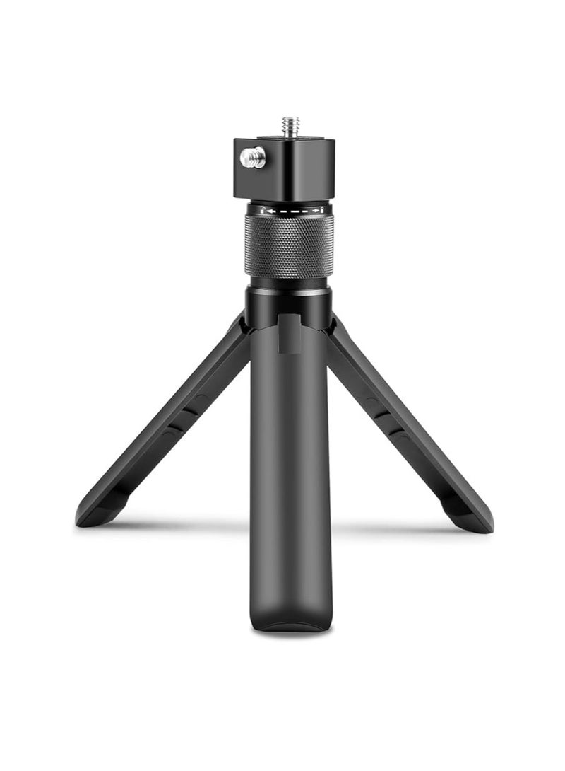 Rotary Handle Desktop Tripod Stand For Insta 360, 360 Degree Rotatable, Made with High Quality Aluminum Alloy (Black)
