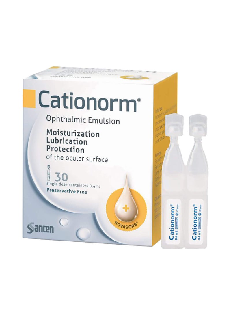 CATIONORM 30-Single Dose Emulsion Ophthalmic 0.4ml