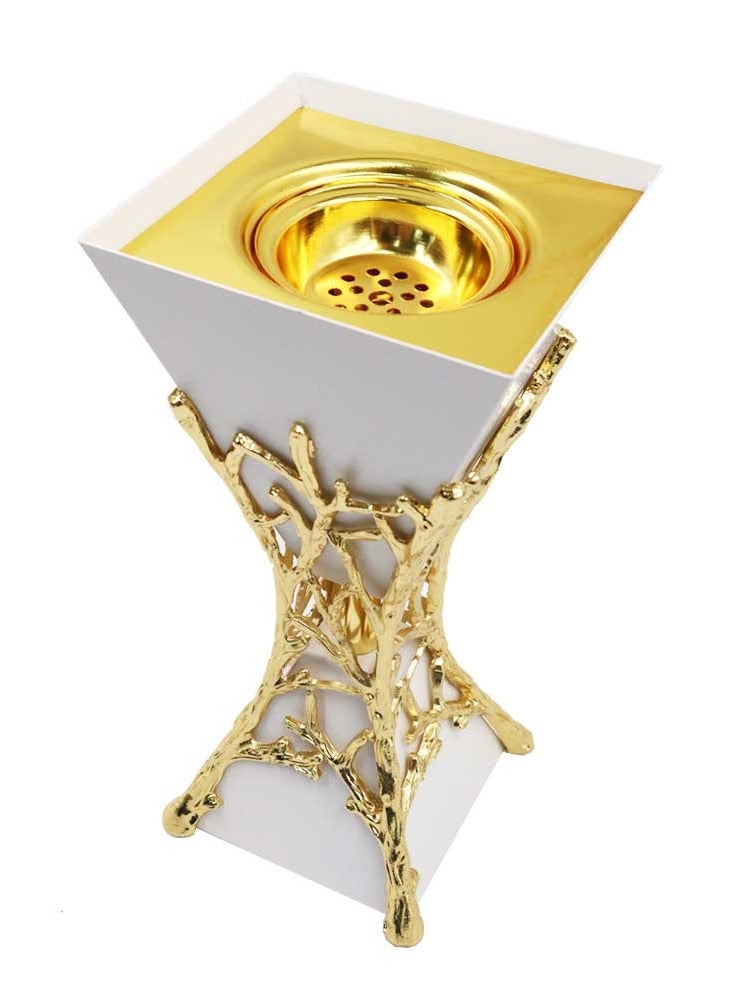 Luxurious Modern Design Oud Incense Holder White Gold
