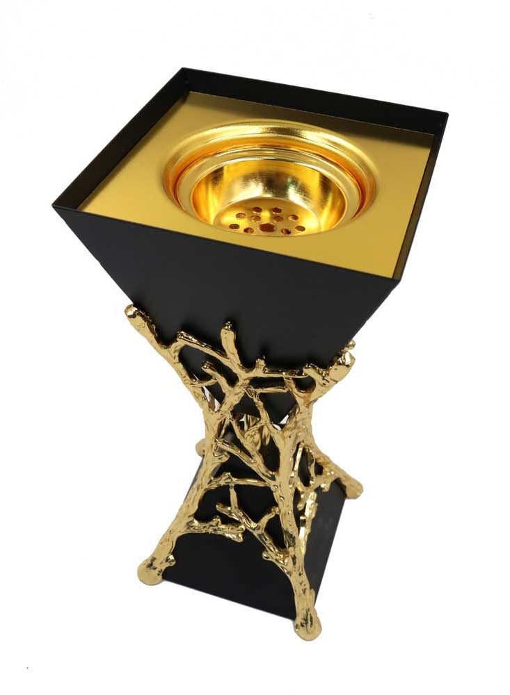 Luxurious Modern Design Oud Incense Holder Black Gold