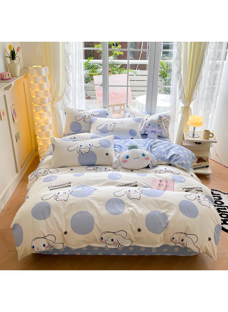 4-Piece Cinnamoroll Cotton Comfortable Set Bed Sheet Set Children'S Day Gift Birthday Gift 200X230cm