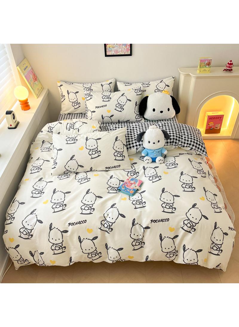 4-Piece Pochacco Cotton Comfortable Set Bed Sheet Set Children'S Day Gift Birthday Gift 200X230cm