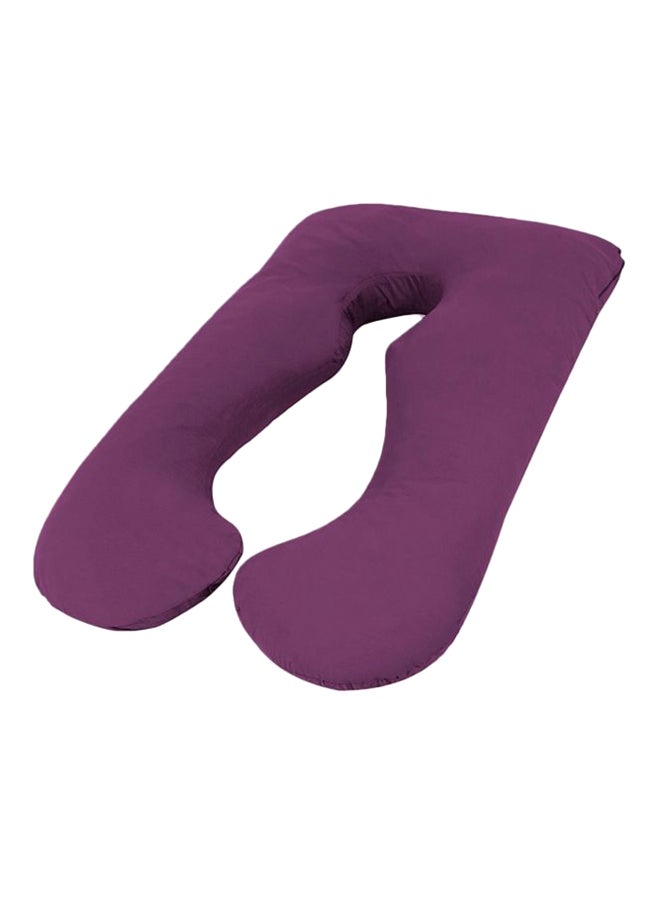U Shape Comfortable Maternity Pillow Microfiber Purple 120x70x25centimeter