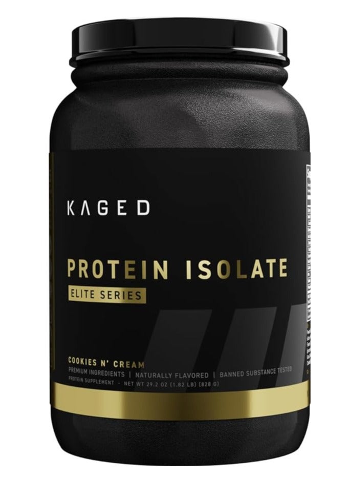 Kaged Protein Powder Elite: 100% Isolate Blend Whey, Casein, and Milk Protein Blend for Recovery and Muscle Building | Cookies N Cream | 2lbs…