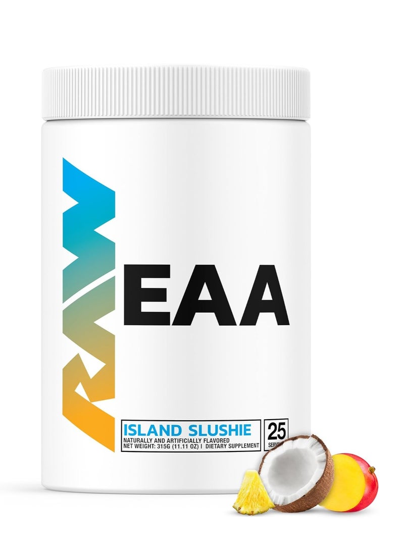 RAW EAA Powder - Ultimate Hydration, Endurance & Muscle Recovery Formula, by Chris Bumstead, Island Slushie Flavor, 25 Servings