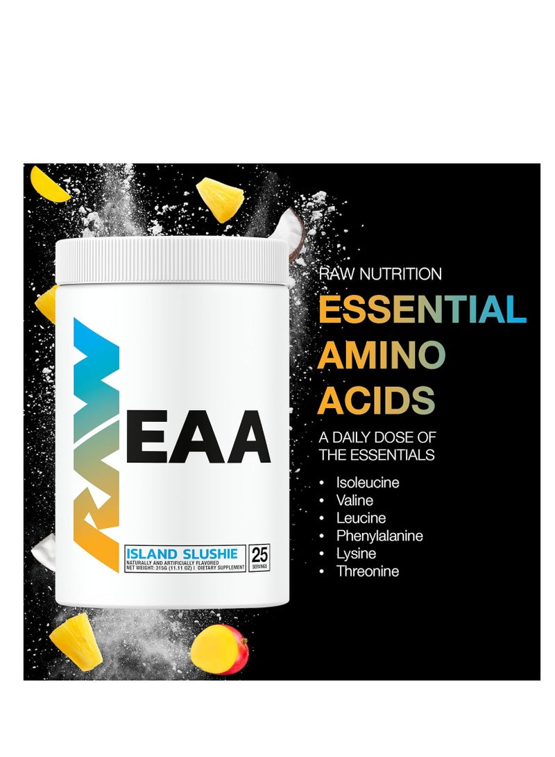 RAW EAA Powder - Ultimate Hydration, Endurance & Muscle Recovery Formula, by Chris Bumstead, Island Slushie Flavor, 25 Servings