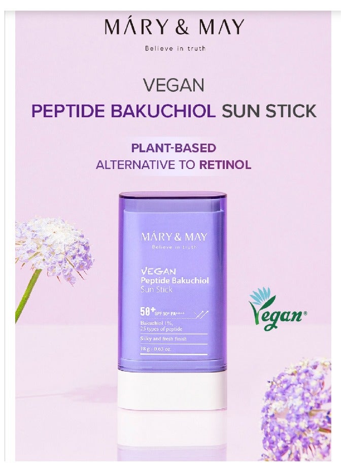 [Mary&May] Vegan Peptide Bakuchiol Sun Stick SPF50+ PA++++