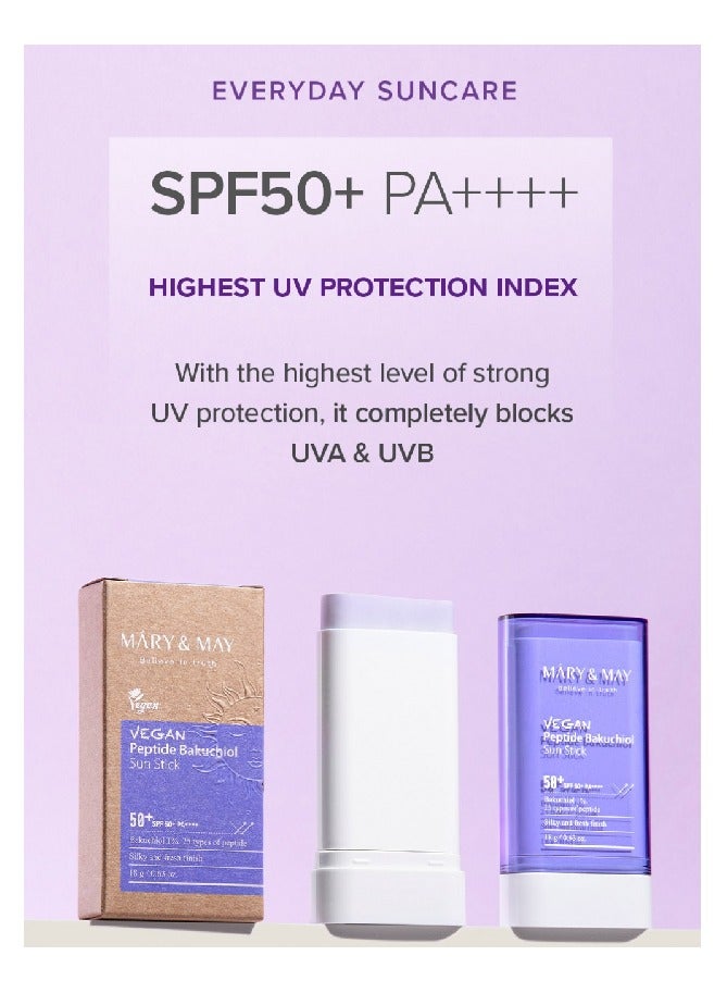 [Mary&May] Vegan Peptide Bakuchiol Sun Stick SPF50+ PA++++