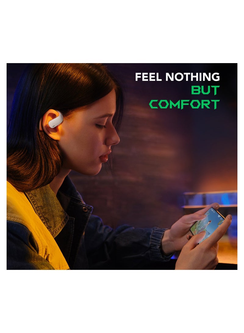 Comfortable Immersive Earphone With Open Ear Wireless Design, 35H Long Battery Life,5.3 Bluetooth Connectivity and IPX67 Water Resistance T20 - Black