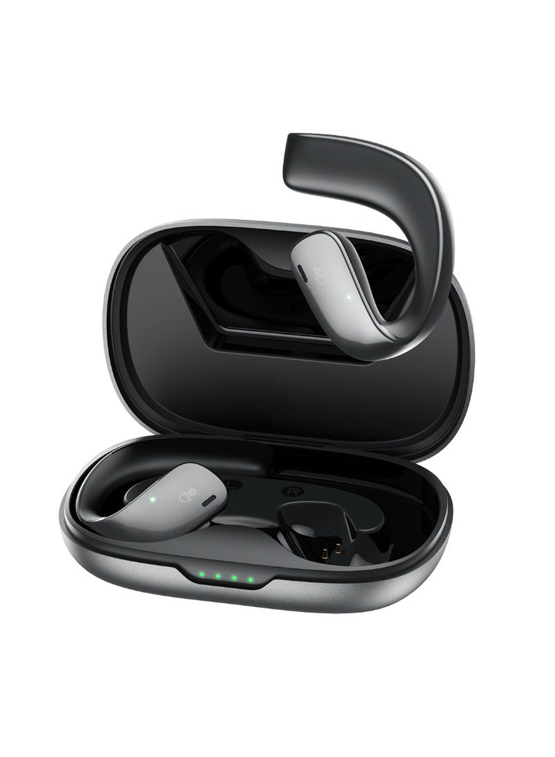 Comfortable Immersive Earphone With Open Ear Wireless Design, 35H Long Battery Life,5.3 Bluetooth Connectivity and IPX67 Water Resistance T20 - Black