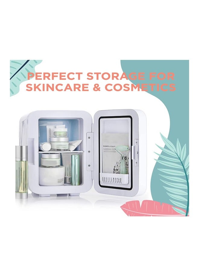 Mini Multi-Functional Skincare Mini Refrigerator With HD Makeup Mirror