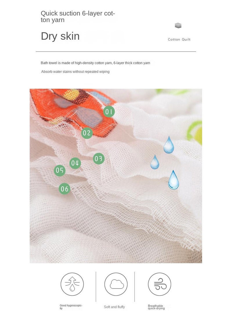 110*110cm Baby Absorbent Soft Printed Bath Towel