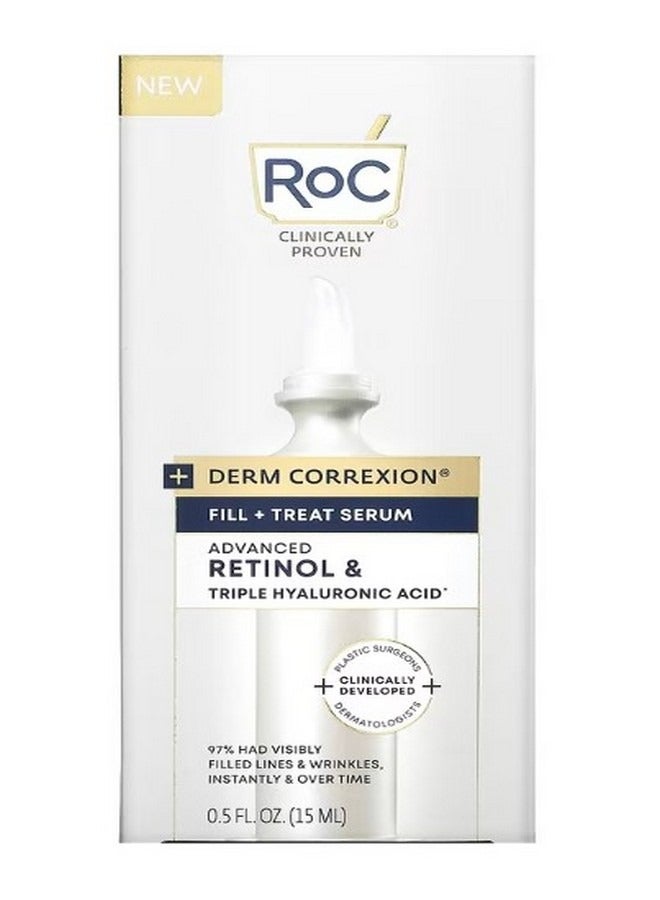 Derm Correxion Fill  Treat Serum Advanced Retinol and Triple Hyaluronic Acid 0.5 fl oz 15 ml
