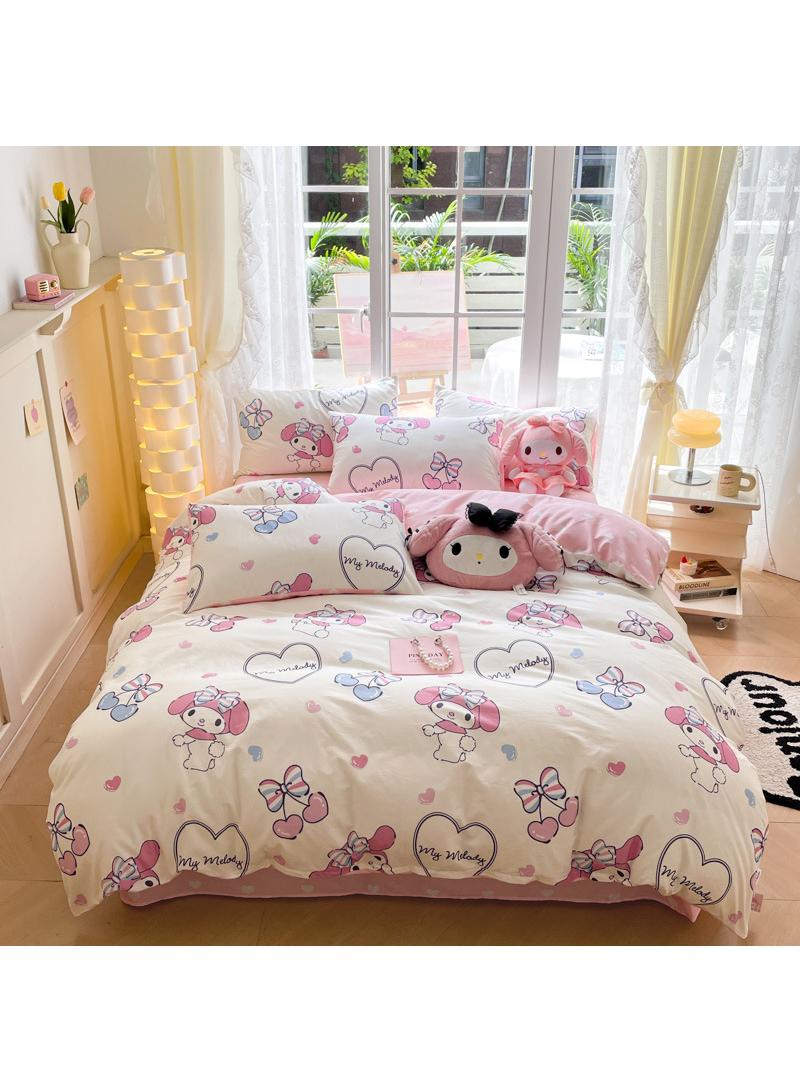4-Piece Melody Cotton Comfortable Set Bed Sheet Set Children'S Day Gift Birthday Gift 200X230cm