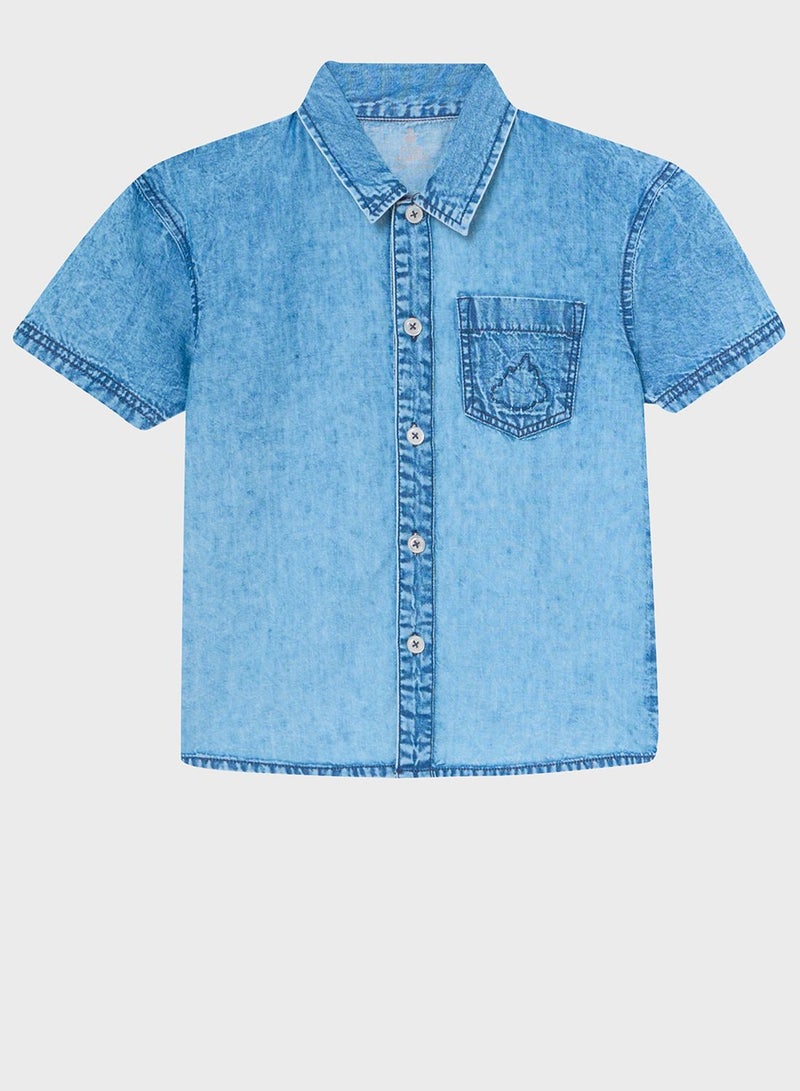 Kids Pocket Detail Shirt