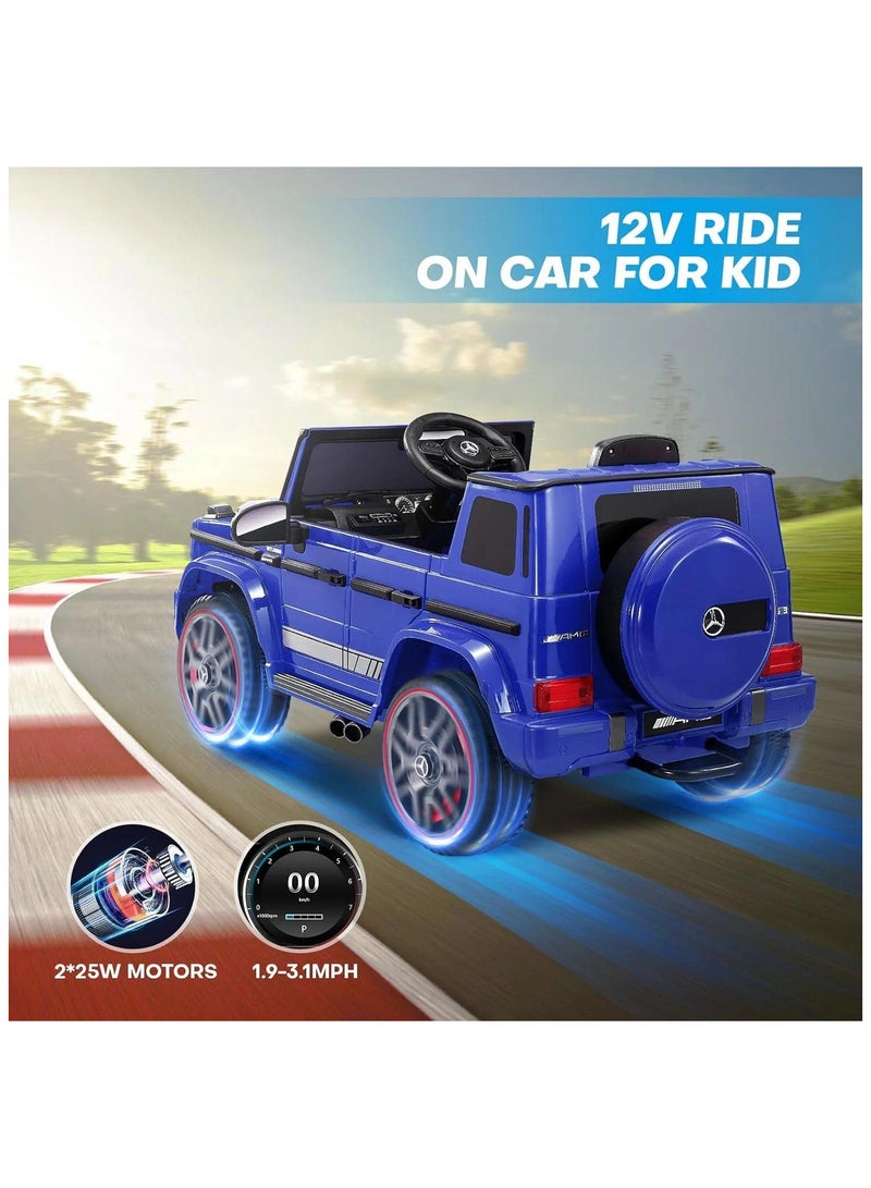 12V Mercedes Benz G63 Kids Ride on Car Jeep - Blue