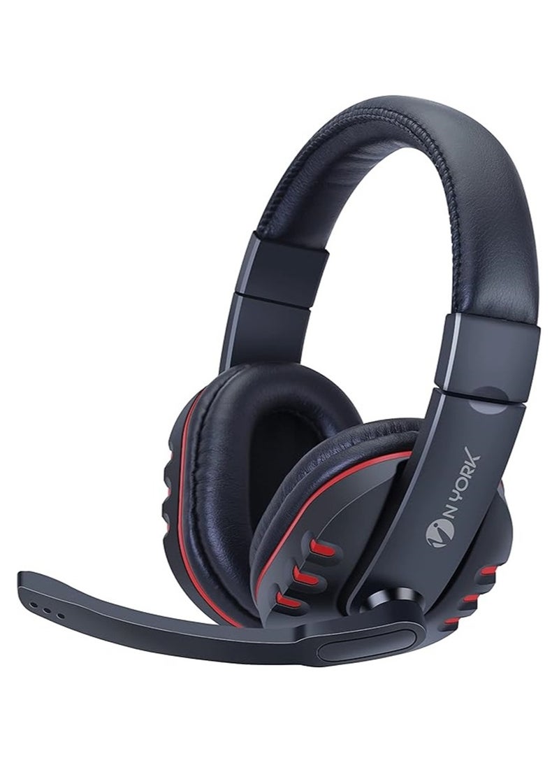 Combat Gaming Headset Stereo Audio, 40 mm Audio Drivers, 3.5 mm Audio Jack, with Mic, Lightweight, PC/Mac