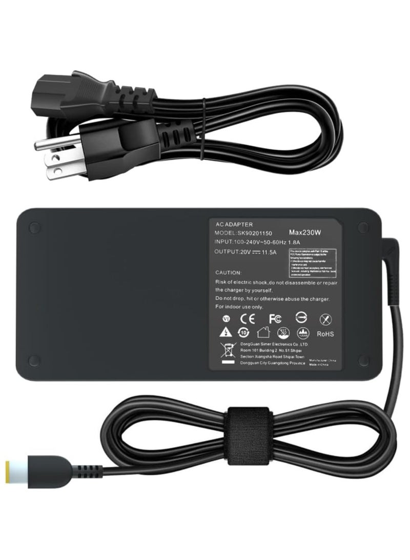 230W Charger for Lenovo Legion 5 Laptop - Fit for Lenovo Legion 5 7 5P 5Pro C7 S7 Y540 Y545 Y730 Y740 Y900 Y910 Y920 Y7000, Thinkpad P73 P53 P72 P52 P71 P51 P70 Adapter Power Supply
