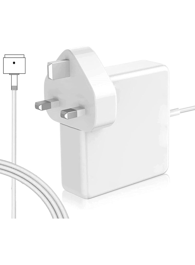 45W Magnetic 2 T-Tip MacBook Mac Air Laptop Charger Adapter T-Connector (White)