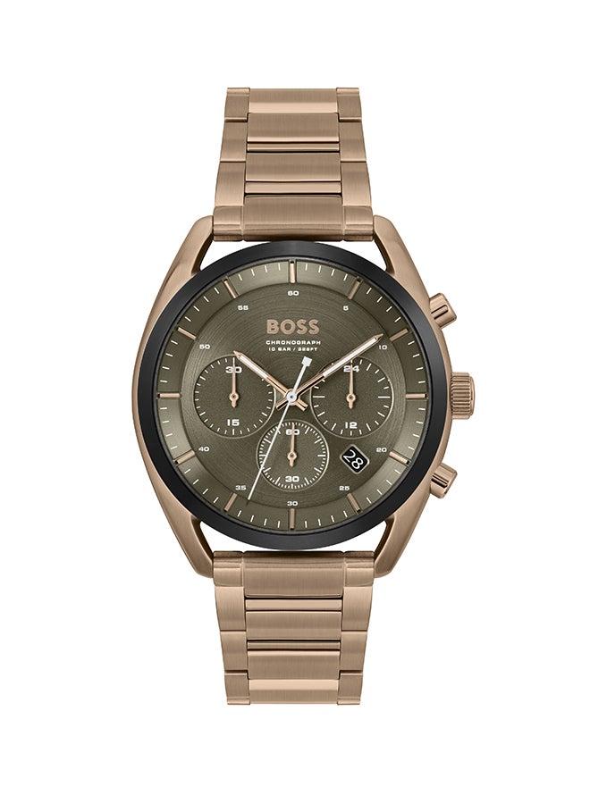 Men's Chronograph Round Shape Stainless Steel Wrist Watch 1514094 - 44 Mm