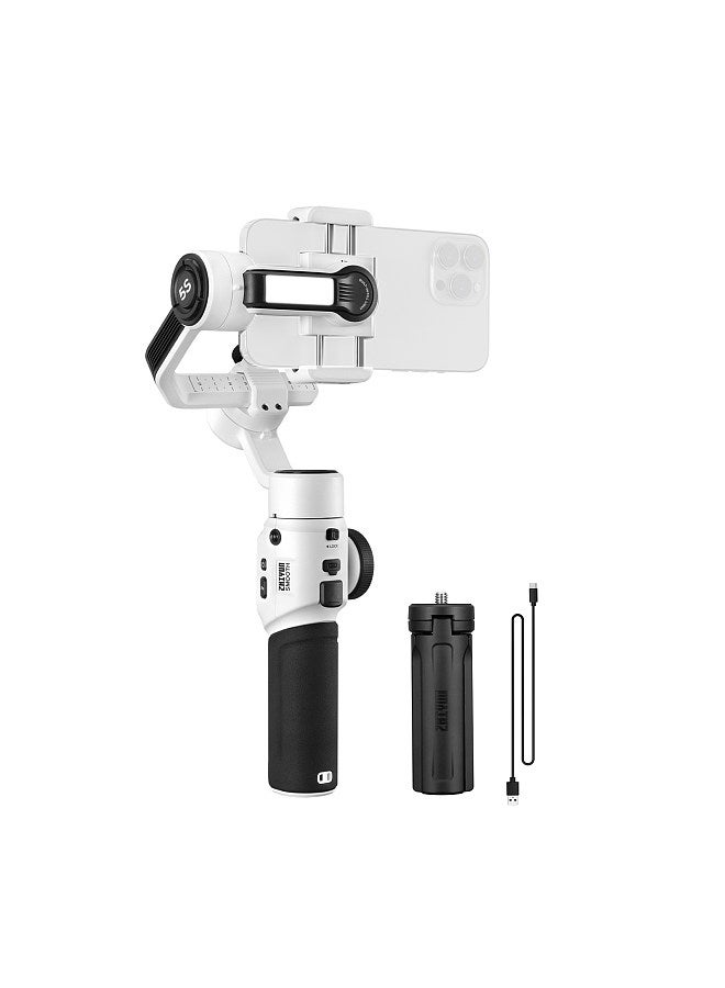 Handheld 3-Axis Gimbal Stabilizer Portable Phone Vlog Gimbal Anti-shake Built-in LED Fill Light with Mini Tripod Max. 300g Payload Replacement