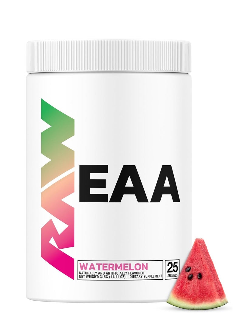 RAW EAA Powder - Ultimate Hydration, Endurance & Muscle Recovery Formula, by Chris Bumstead, Watermelon Flavor, 25 Servings