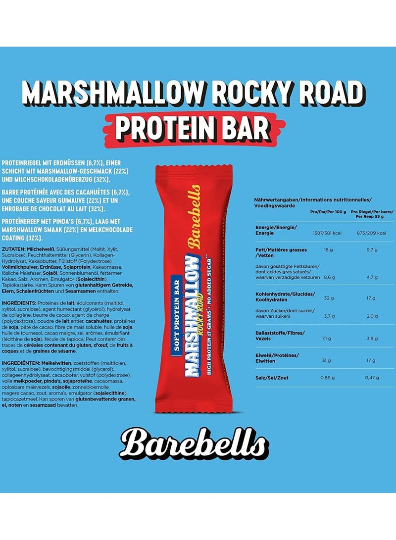Barebells Soft Protein Bar 55g Marshmallow Rocky Road Pack of 12