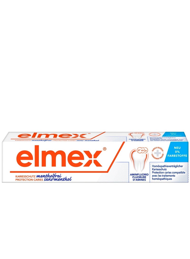 Elmex Toothpaste caries protection menthol-free, 75 ml