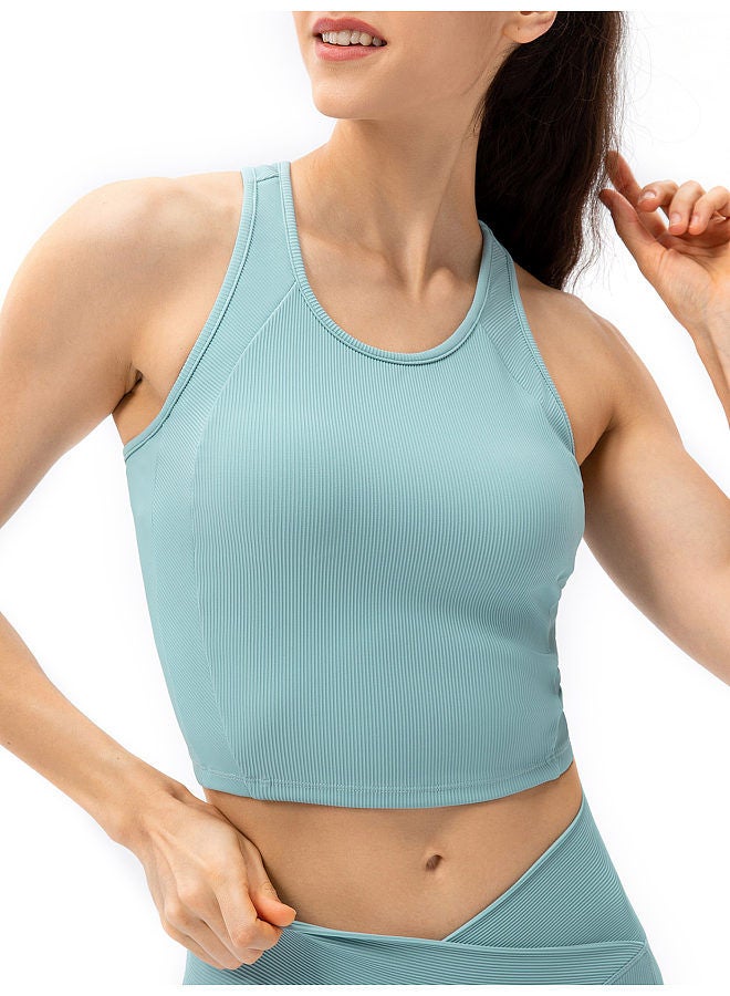 Women Yoga Tank Tops with Built in Bra Crop Sports Vests for Workout Running Gym Home