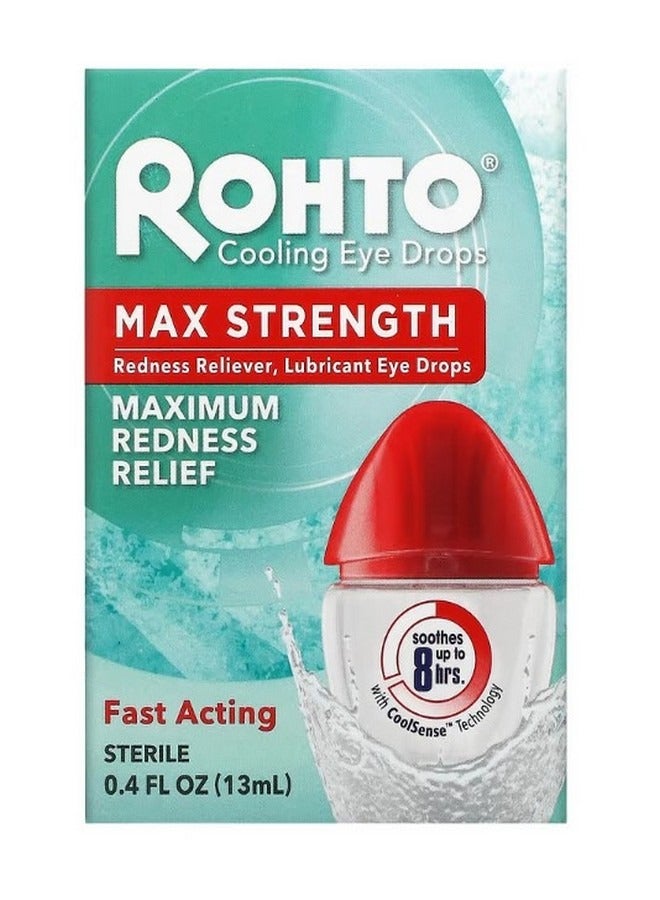 Cooling Eye Drops Max Strength Maximum Redness Relief 0.4 fl oz 13 ml
