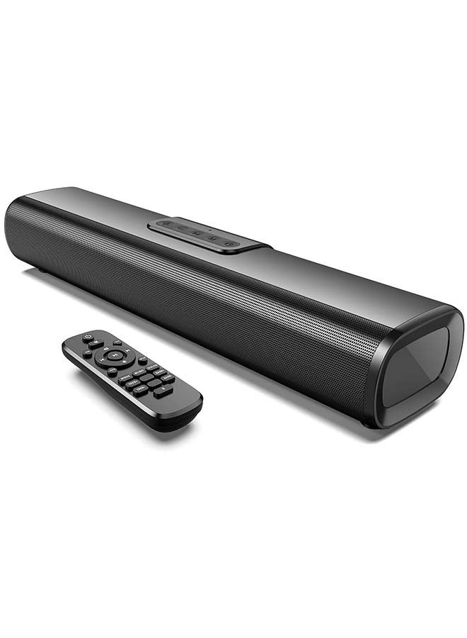 Sound Bars for TV, 50 Watts Small Soundbar with Bluetooth/Optical/AUX/HDMI ARC Connection, 16 Inch Sound Bar Speakers with Remote Control for PC/Gaming/Projectors