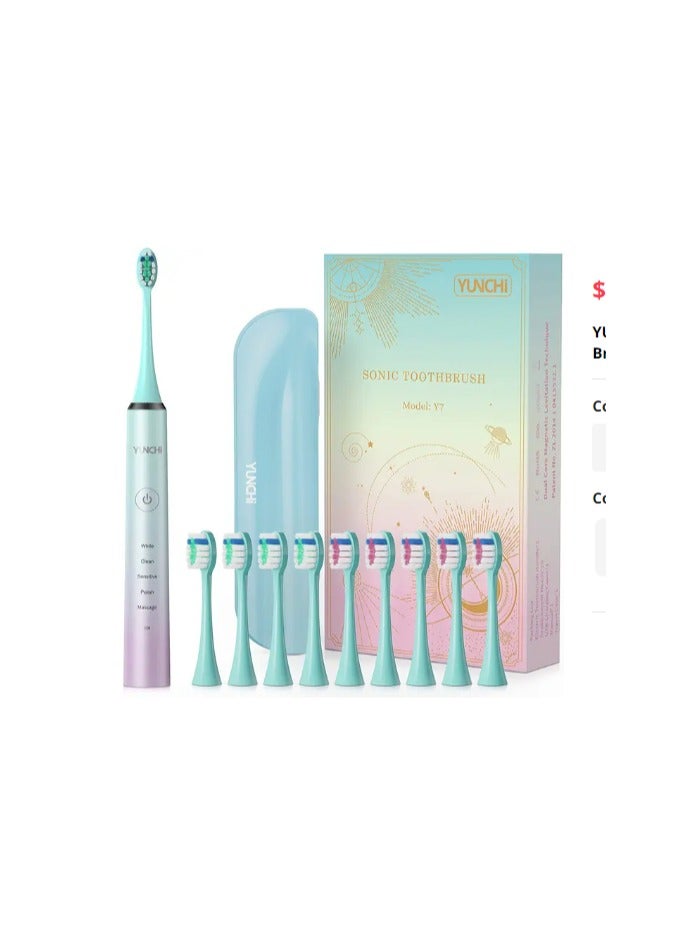 Sesgo B10Y7 color-changing electric toothbrush with multiple brushing modes and built-in timer