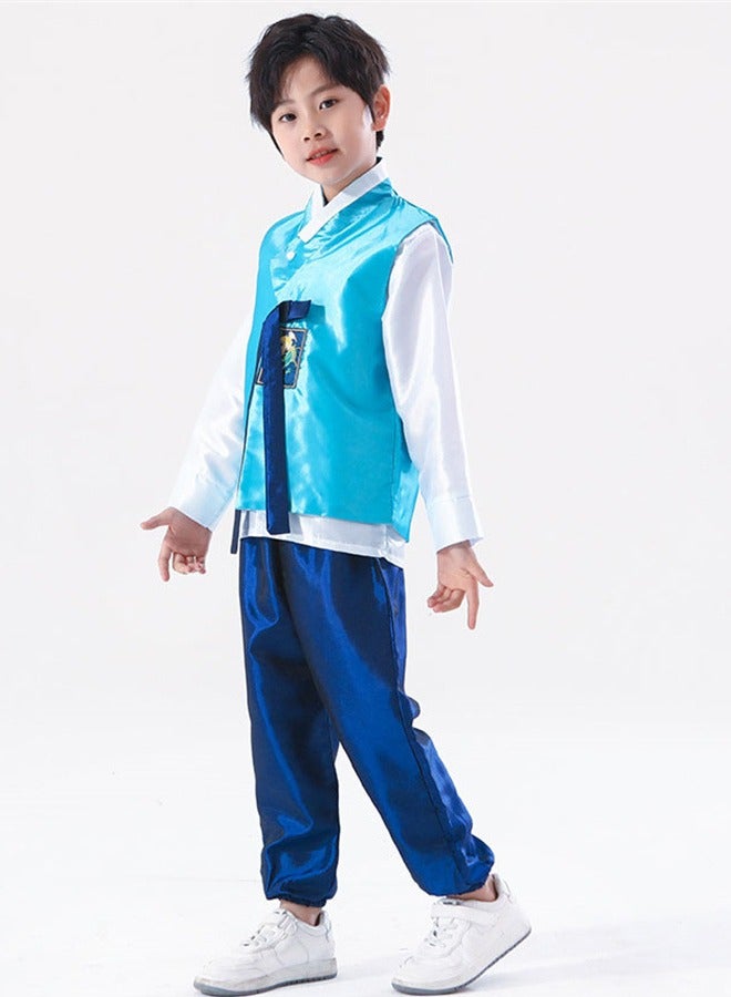 Kids Hanbok Traditional Korean Costume Baby Boy Asian Clothes Retro Dance Outfit Children Ethnic Style Performance Cosplay Party