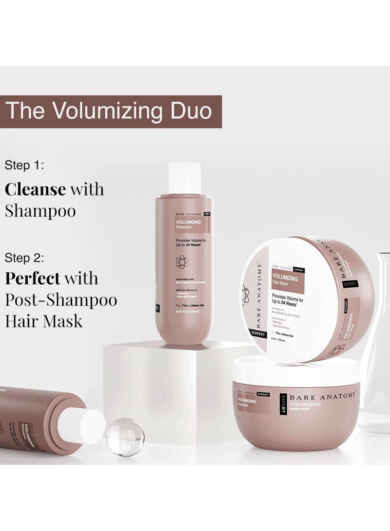 Bare Anatomy Volumizing Shampoo Voluminous Hair Upto 24 Hours Powered By Peptides and Rich Milk Protein Strong and Bouncy Hair Volume Shampoo For Thin and Flat Hair For Unisex 250ml