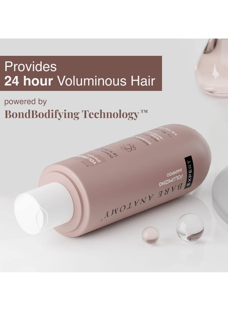 Bare Anatomy Volumizing Shampoo Voluminous Hair Upto 24 Hours Powered By Peptides and Rich Milk Protein Strong and Bouncy Hair Volume Shampoo For Thin and Flat Hair For Unisex 250ml