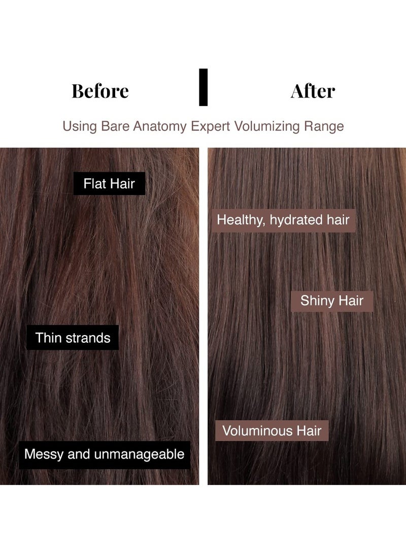 Bare Anatomy Volumizing Shampoo Voluminous Hair Upto 24 Hours Powered By Peptides and Rich Milk Protein Strong and Bouncy Hair Volume Shampoo For Thin and Flat Hair For Unisex 250ml