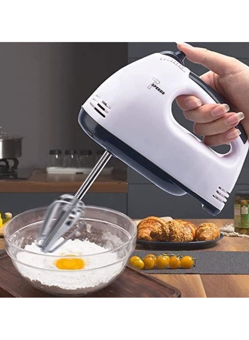 Hand Mixer, Professional Electric Handheld Mixer, 7 Speed, Small Blenders Cake Whipping Machine Includes Stainless Steel Beaters & Dough Hooks Whisk Kneaders for Kitchen Baking Cooking