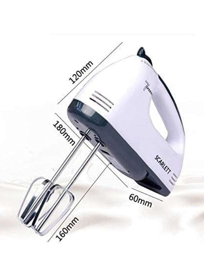 Hand Mixer, Professional Electric Handheld Mixer, 7 Speed, Small Blenders Cake Whipping Machine Includes Stainless Steel Beaters & Dough Hooks Whisk Kneaders for Kitchen Baking Cooking
